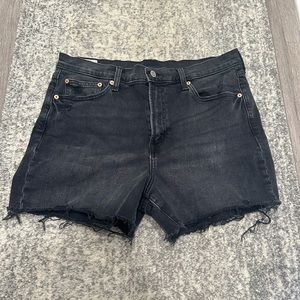Gap Black Denim 4” Short High Rise